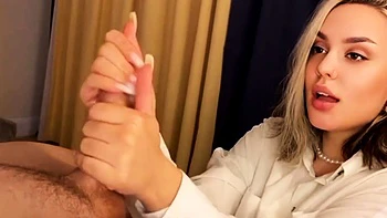 Step mom's milf hj - my first time masturbating off to porn!