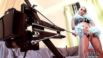 She takes on the fucking machine