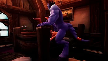 Sexy Elf Gets Big Blue Dick - Warcraft Parody