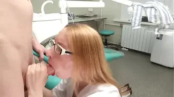 Ukrainian dentist seduced an intern at work and he fucked her hard in the ass and cum on face in 4K