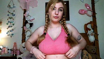 Amateur blond girl with big boobs getting fucked