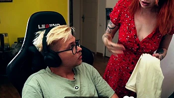 Horny Babe Trapped in Washer Takes My Thick Cock Deep