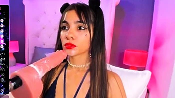 Independent Teen brunette girl toying pussy outdoor