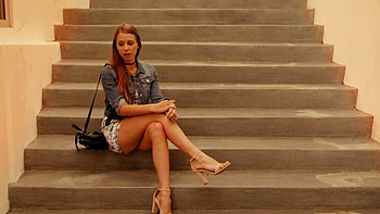 Blonde babe Zoey Laine rides the biggest black cock ever with passion.