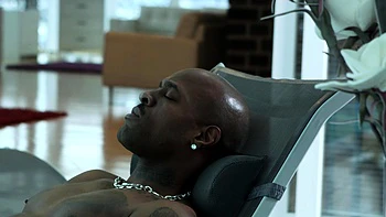 Interracial blowjob for brunette sucking big black cock