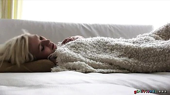 First class morning solo with a long-legged blonde Tracy Loves