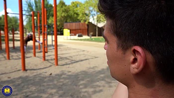 Strong Spanish Short Haired GILF Fucks a Young Handsome Lad