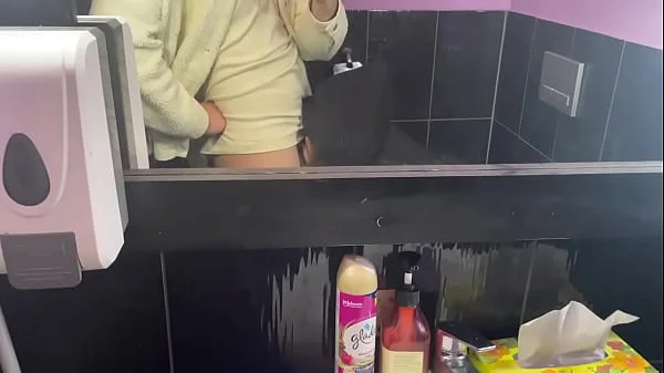 Slut had sex in the toilet of the club