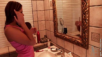 Naughty Lila with her new toys