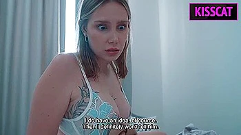 Why Stepmommy Wakes With Stepsons Wang In Hand Post-fight? Will This Babe Gets Face Cum In Share Daybed?