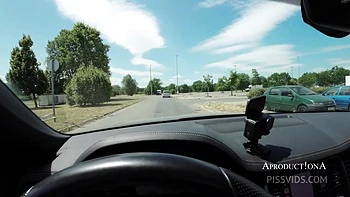 Golden Shower Pissing Through The Window And Washing My New Car With Pee