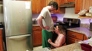 Milf Fucked In The Kitchen While Cooking Fried Chicken
