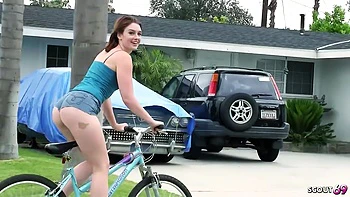 Small Tits Ginger Girl with Big Butt Pickup by Stranger and give him a Fuck with Rimjob and Prostate Massage