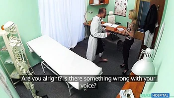 Gorgeous doctor with a big cock fucked a long-legged blonde