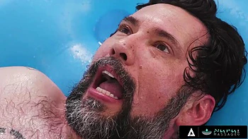 NURU MASSAGE - Sexy Assistant Makes Up For A Booking Mistake By Giving Her Boss A Naughty Massage