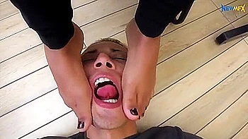 Foot Worshipping At The Office Femdom Porn