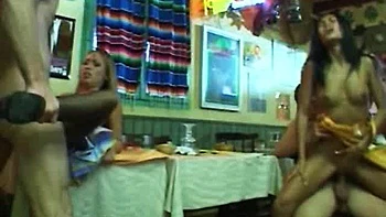 Orgy in chinese restaraunt ft. Priva: Blowjob, Doggy  Cowgirl Porn