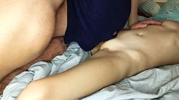 Stepbrother Licks Stepsister's Virgin Pussy Until She Moans & Cums - Real Homemade Teen Orgasm
