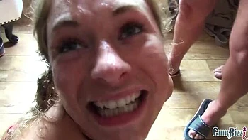 Dutch Teen Gets Facial Bukkake Outdoors - Big Cock Deep Throat