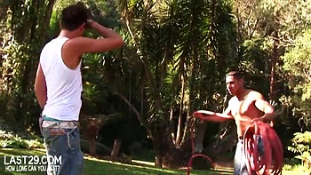 Outdoor lovers fuck each other to climax: Blowjob, Big Tits  Hardcore Porn