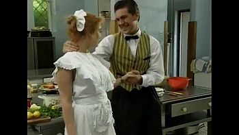 German Teen Vivienne Clash Seduced by Butler - Blonde Petite with Big Natural Tits in Kitchen Fuck