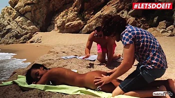 LETSDOEIT - Ebony Teen Noe Milk Seduced And Fucked At The Beach by Porndoe Pedia: Porn