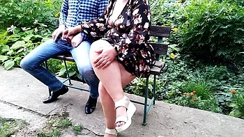 Step Mom Helps Me Pee Outside - I Love Looking at Her Saggy Tits