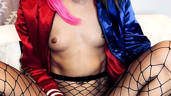 Small titted Briana toying herself poolside