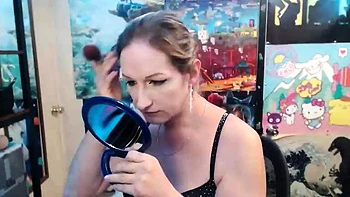 Hot brunette amateur MILF rides hubbys cock