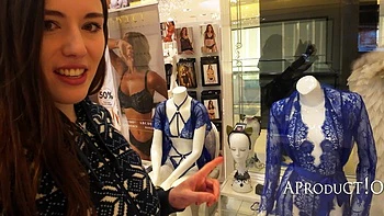 Aleya Sun Wetting Jeans In The Shopping Mall