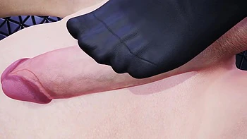 Footjob with socks on : 3D porn