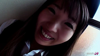 Japanese Teen with Big natural Tits seduce to First Time Uncensored Amateur POV Fuck by Classmate