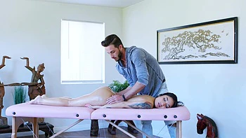 Skinny asian babe Avery Black rides Lucas Frost’s cock