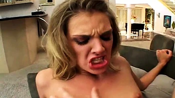 Hardcore double blonde blowjob