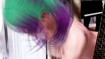 Yua fucked on the window.