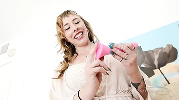 Desirable female at vibrator clip