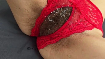 Amateur Wife CherryDream Gets Huge Cumshot on Hairy Pussy After Rough Doggy Style Fucking