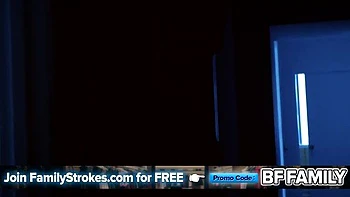 Curvy Stepmom Fucks Horny Stepson Raw in Husband's Bed - Britney Amber, Logan Pierce