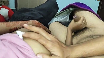 Hot Indian Girlfriend Gives Blowjob and Handjob to Monster Cock - Cum on Tits