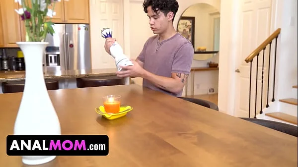 AnalMom - Sexy Blonde Milf Drops Her Panty And Gets Her Tight Butthole Plowed By Handsome