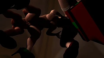 La señora Claus en trío con sus elfos cachondos