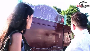 skinny German Teen Approached On The Street And picked up