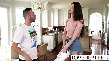 Olivia Madison's Sexy Footjob Threesome