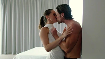 French guy fucks Tori Black and girlfriend doggy style on bed