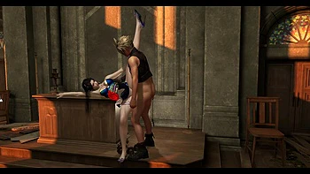 3D горячая азиатка жестко трахнута с большим членом и кончает