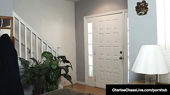 Crazy cougar Charlee Chase fucked by plumber couple