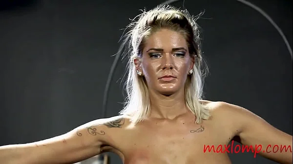 Brunette with Big Boobs is Whipped on Chest