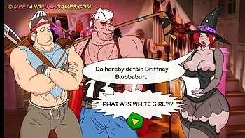 Brittney aux gros seins dans un threesome anal avec creampie