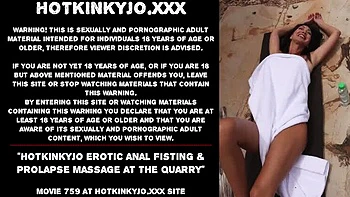 HotKinkyJo Anal Fisting & Prolapse Massage Outdoor at Quarry Public Sex