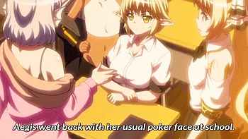 Аниме с большой грудью трахают межрасово